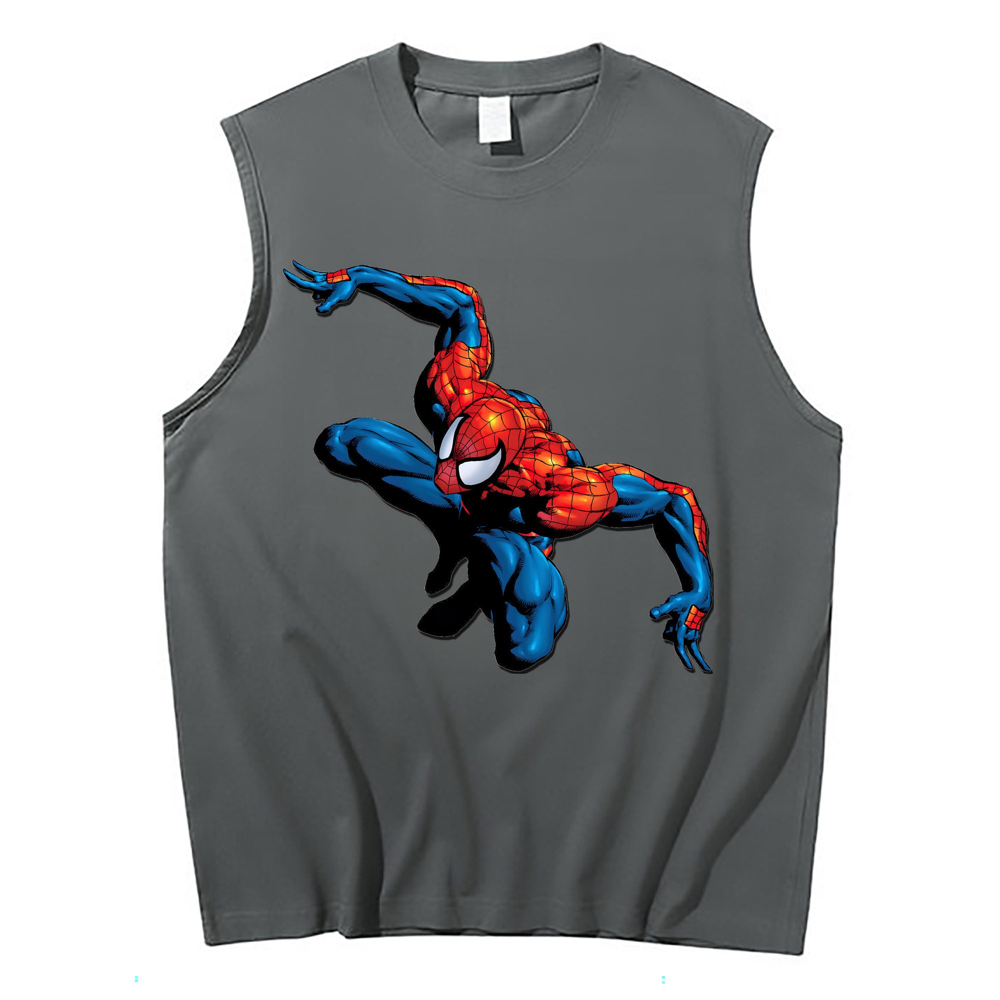 （画像用） Spider Man スパイダーマン コットン100％タンクトップ（フロントプリント）